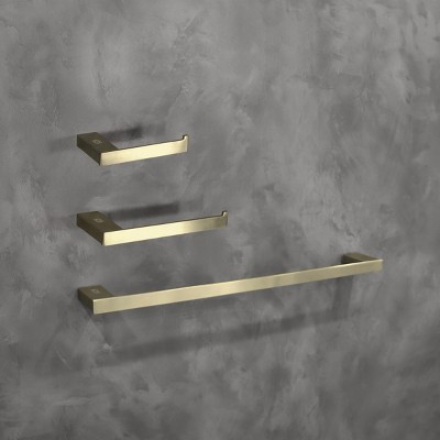 Brushed Gold Stainless Steel 3-Piece Bathroom Hardware Set