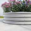 VisioGear Planters, 11.4" Tall Round Raised Garden Planter, Outdoor Garden Raised Planter Box for Flowers, Silver, 47.24"*47.24"*11.4" - 4 of 4