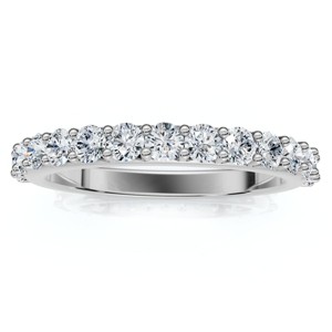 Pompeii3 1/2ct Diamond Wedding Ring Stackable Womens Anniversary Band 10K White Gold - 1 of 4