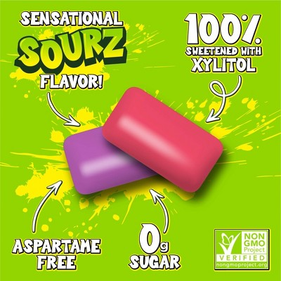 PUR Jumbo Gum Sourz Strawberry & Grape Flavor - 2.92oz