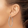 Black Bow Jewelry 2mm x 45mm 14k White Gold Classic Round Hoop Earrings - 3 of 4