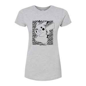 Women's - Pokémon - Pikachu Pattern Fitted Graphic T-Shirt - 1 of 3