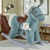 Mshliw Kids Plush Rocking Horse Ride-On Toy with Bear Plush, Sounds, Wooden Base & Soft Seat for Toddlers Ages 3+ Indoor Use, Halloween gift - 3 of 4