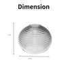 DORESshop 6 in. Height 3-Pack Clear Globe Glass Lamp Shade 1 in. Fitter Width Vanity Pendant Flush Mount Light Shade - 2 of 4