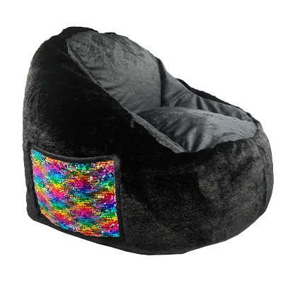 Fuzzy Fur Kids' Bean Bag Gray - Pillowfort™ : Target