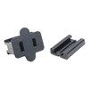 Novelty Lights Black Snap-On Vampire Plug SPT-1 for C9/C7 Socket or Zip Cord Wire - 2 of 4