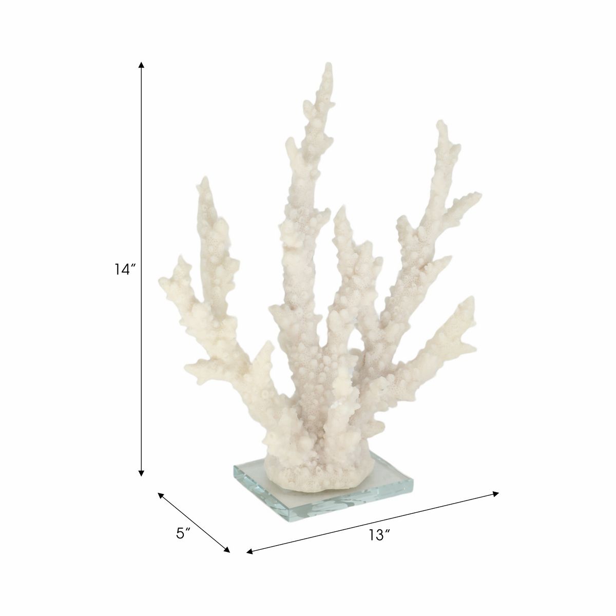 Coastal Coral Figurine Decor - Realistic Resin Sculpture - Ocean-Inspired Accent for Home, Office, Bedroom, Living Room - thumbnail 4