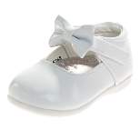 Josmo Baby Girls' Mary Jane Flats with Bow Detail: Non-Slip Sole Wedding Flower Girls' Shoes (Infants/Toddler Sizes)