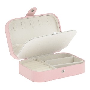 Unique Bargains Portable Jewelry Box for Women Girls Display Storage Jewelry Earrings Rings Necklaces - 1 of 4