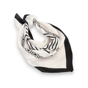 Anna-Kaci Women’s Classic Striped Satin Square Scarf for Neck Hair Bag Decoration - 27.5IN×27.5IN - 1 of 4