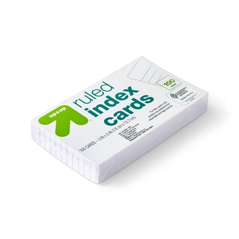 100ct 3" x 5" Ruled Index Cards - up & up™, 2 of 8
