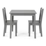 3pc Kids' Table and Chair Set Gray - Humble Crew