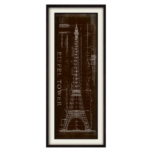 Eiffel Tower Blueprint Wall Art