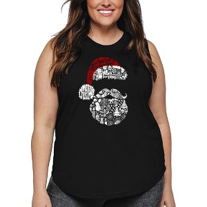 LA Pop Art Santa Pics - Women's Word Art Tank Top - 1 of 4