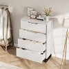DobleePy 30" White 4-Drawer Dresser, Freestanding Tall Storage Cabinet, Vertical Floor Chest for Bedroom, Closet, Entryway - 4 of 4