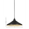 Toltec Lighting Vintage 1 - Light Pendant in  Dark Granite with 14” Dark Granite Cone Metal Shade Shade - 2 of 2