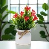 Unique Bargains Artificial Plants Spring Grass with Lily Blossoms Plastic 3.07"x3.07"x7.48" 1 Pc - 2 of 4