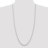Black Bow Jewelry 2.5mm, Sterling Silver Solid Loose Rope Chain Necklace - 2 of 4