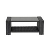 WestinTrends 4 Piece Conversation Outdoor Patio Sofa Set with Square Fire Pit Table - 4 of 4