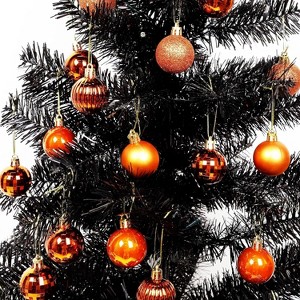 34Pcs Christmas Ball Ornaments, 1.57 Inch Shatterproof Bulk Xmas Tree Hanging Decor for Holiday Wedding Mardi Gras Party Gold/Blue/Red/Silver - 1 of 4