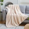 Aoibox Fleece Throw Blanket for Couch or Bed with3D Imitation Turtle Shell Jacquard Design-Cozy Soft Lightweight Fuzzy Flannel Blanket for All Seasons - 4 of 4