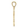 Black Bow Jewelry 14k Yellow Gold Diamond Cut Girl Charm or Pendant, 11mm - 2 of 4