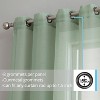 HLC.ME Semi Sheer Voile Light Filtering Transparent Window Curtain Grommet Panels - Set of 2 - 2 of 4