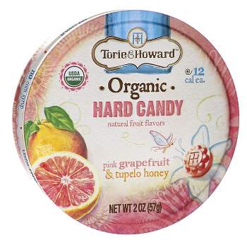 Torie & Howard Organic Hard Candy - Pink Grapefruit & Tupelo Honey