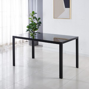 Modern Rectangle Dining Table, with Metal Legs Brace, Office Table, Coffee Table, for Living Room, Kitchen - 1 of 4