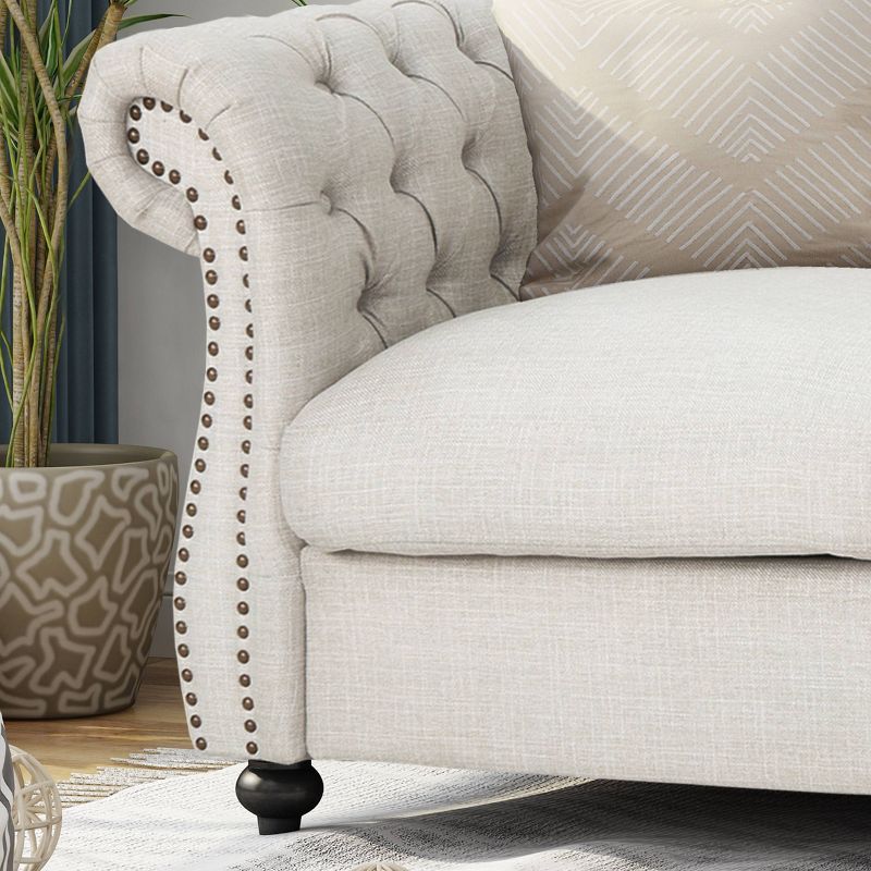 Somerville Traditional Chesterfield Loveseat - Christopher Knight Home, 6 of 10