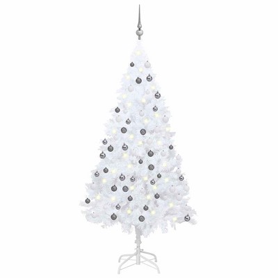 Artificial Christmas Tree White PVC, Steel, Plastic