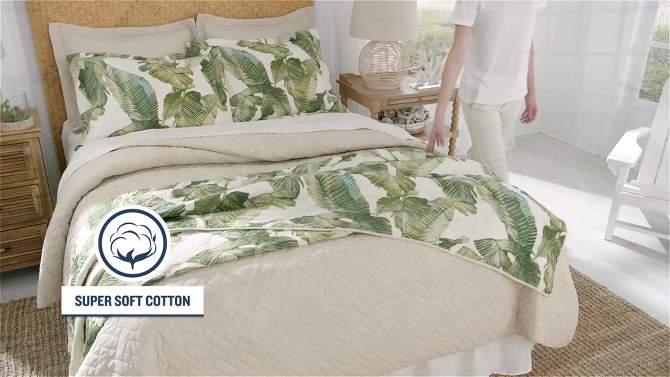 Palmday Cotton Quilt & Sham Set - Tommy Bahama, 2 of 14, play video