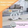 NicBex Modern Coffee Table with Tempered Glass Top, Sleek Black MDF Base, Contemporary Center Table for Living Room & Lounge - 4 of 4