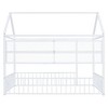 KIGFTSOD Metal Bed House Bed Frame with Fence and Shelves - 3 of 4