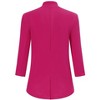 Coolmee Women's Long Sleeve Collarless Midiweight Work Office Blazer Open Front Jacket - 3 of 4