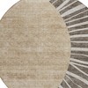 Chocolate Beige And Taupe Abstract Washable Indoor Outdoor Area Rug - 4 of 4