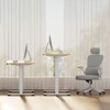 FONTOI Standing Desks with Adjustable Height, Computer Workstation, Stand up Desk for Home Office, White&Brown, 19.7"*28.7"*31.5" - 4 of 4
