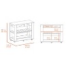 NicBex 2 Drawer Rolling Kitchen Island Cart with 2 Open Shelves and 6 Wheels,Kitchen Island on Wheels with Storage,Island Table for Kitchen - 3 of 4