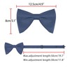 INSPIRE CHIC Men's Solid Color Satin Large Bow Tie 1 Pcs - 3 of 4