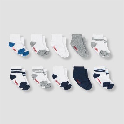 Hanes Toddler Boys' 6pk Pure Comfort With Organic Cotton Solid Ankle Socks  - White/gray 4t-5t : Target