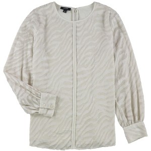 Alfani Womens Animal Print Pullover Blouse - 1 of 2