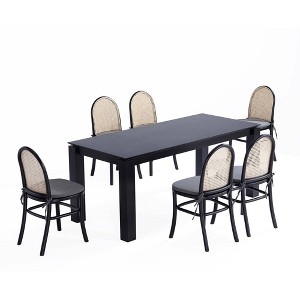 Manhattan Comfort 7pc 70.86" Rockaway and Paragon Rectangle Dining Set - 1 of 4