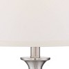 Regency Hill Carlton Blair 25" High Traditional Table Lamps Set of 2 WiFi Smart Socket Silver Brushed Nickel Finish Metal Living Room Bedroom - 4 of 4