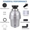 Sliver Garbage Disposal - Ultra-Quiet Food Waste Disposer with EZ Mount Flange, Continuous Feed for Kitchen Sinks - 2 of 4