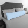 Hastings Home Memory Foam Body Pillow With Hypoallergenic Zippered Protector - Blue - image 4 of 4