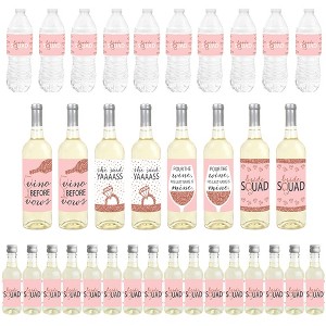 Big Dot of Happiness Bride Squad - Rose Gold Bridal Shower or Bachelorette Party Decorations - Beverage Bar Kit - 34 Pieces - 1 of 4
