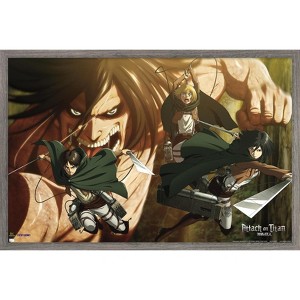 Trends International Attack on Titan: Season 2 - Attack Titan Framed Wall Poster Prints - 1 of 4