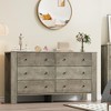 6-Drawer Dresser for Bedroom – Large Wooden Chest with Deep Drawers & Metal Knobs, Modern Rustic Grey Finish - 3 of 4