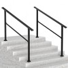LOVMOR Hand Rails for Outdoor Steps, Wrought Iron Railing, Exterior Hand Railing for Steps, Porch Railing Kit - 2 of 4