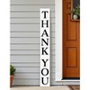 HomeRoots 72" Black And White Solid Wood Thank You Porch Sign - 2 of 3